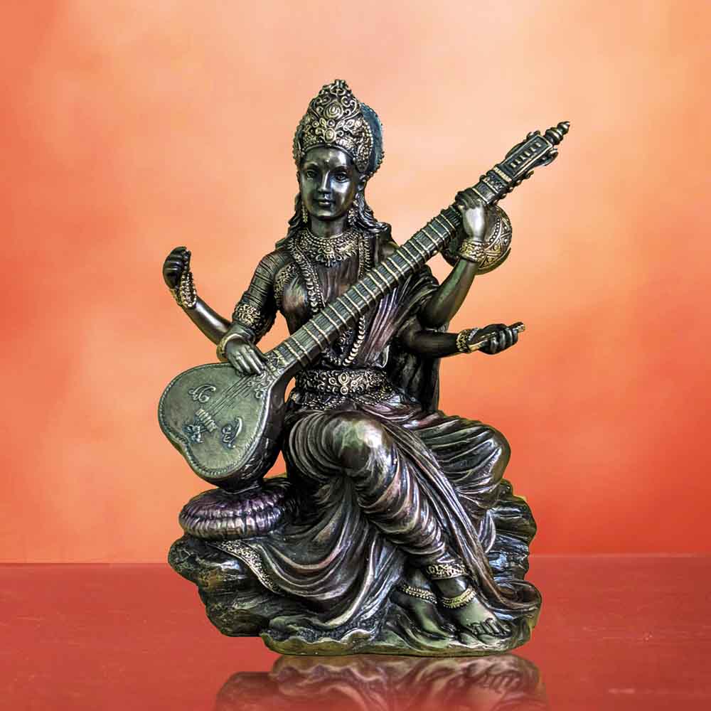 Maa Saraswati Cold Cast Statue